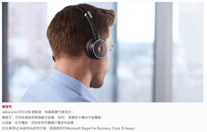 【Jabra】Evolve 75 商用ANC藍牙耳機麥克風