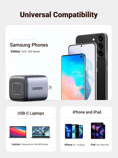 【UGREEN綠聯】45W GaN PD 快速充電器